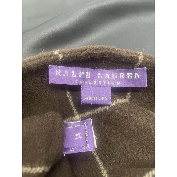 Ralph Lauren Collection Purple Label Vintage Runway Mini Skirt Wool Check 2001 L - Picture 9 of 16